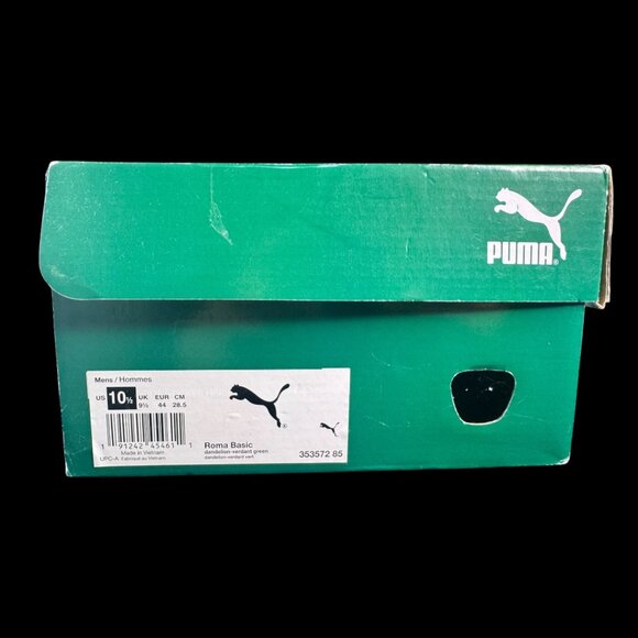 Puma Roma Basic Shoes Mens Size 10.5 Yellow Green Blue Classic Sneakers